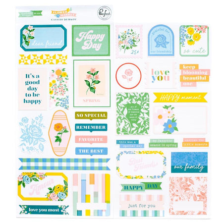 Pinkfresh Studio Flower Market - Cardstock Stickers