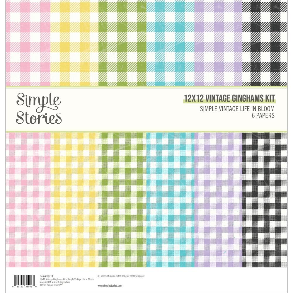 Simple Stories Simple Vintage Life In Bloom - 12x12 Ginghams Collection Kit