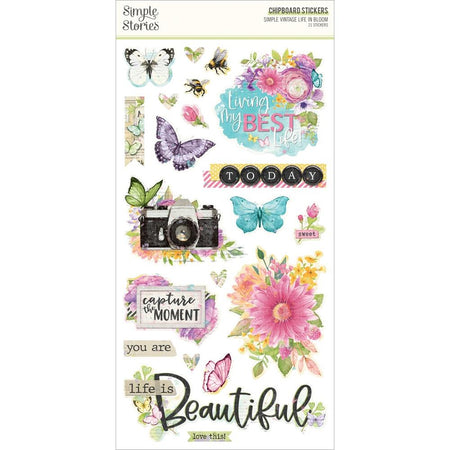 Simple Stories Simple Vintage Life In Bloom - Chipboard Stickers