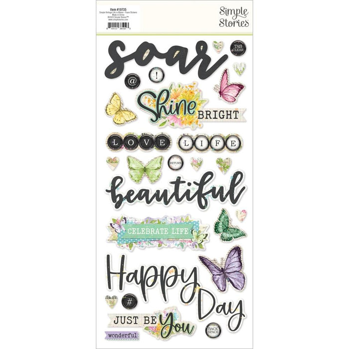 Simple Stories Simple Vintage Life In Bloom - Foam Stickers