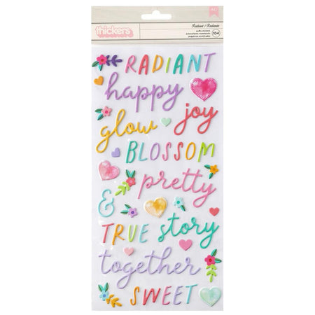 American Crafts Paige Evans Blooming Wild - Radiant Phrase Thickers