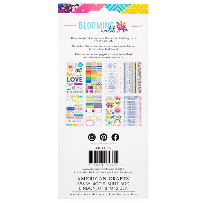 American Crafts Paige Evans Blooming Wild - Sticker Book