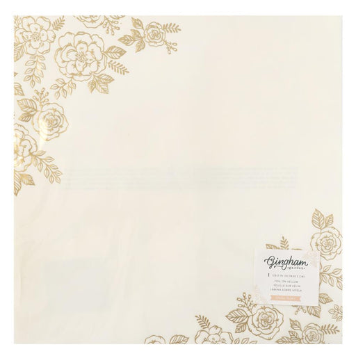 Crate Paper Gingham Garden - Vellum with Gold Foil