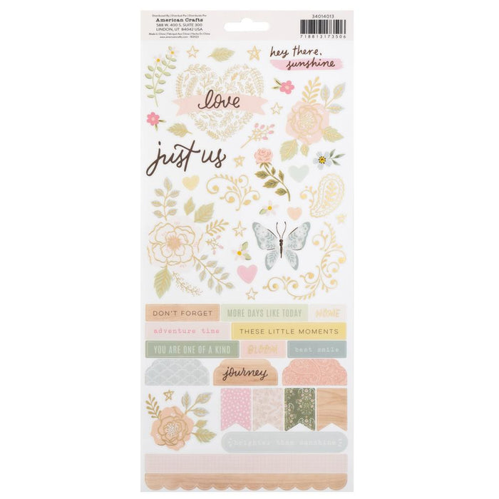 Crate Paper Gingham Garden - Accent & Phrase Stickers