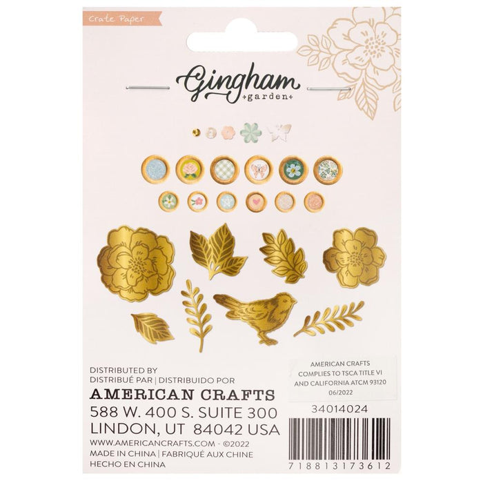 Crate Paper Gingham Garden - Embellishments and Buttons