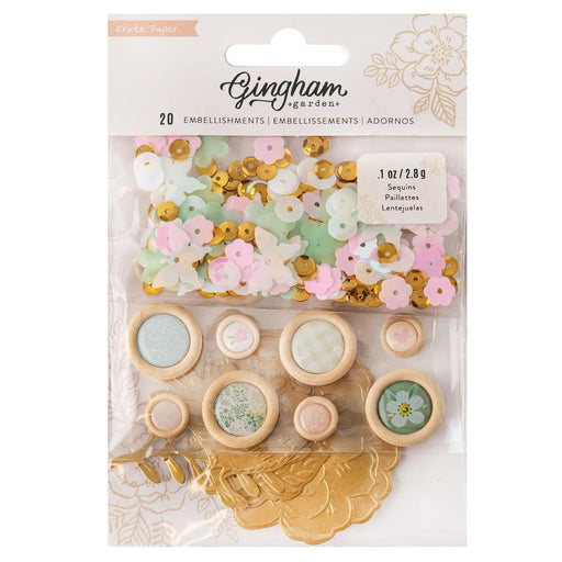 Crate Paper Gingham Garden - Embellishments and Buttons