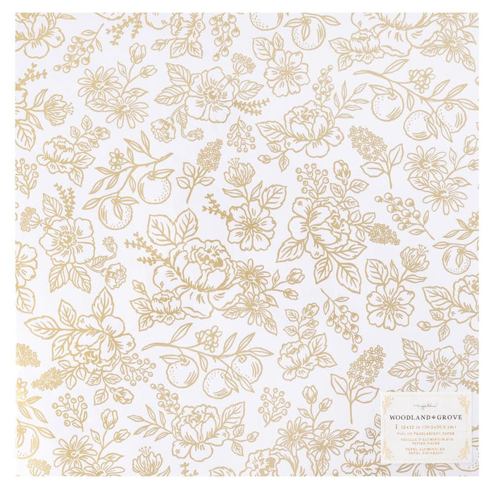 American Crafts Maggie Holmes Woodland Grove - Foil On Pearlescent Paper