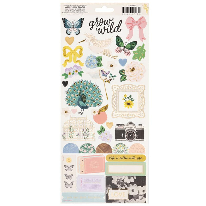 American Crafts Maggie Holmes Woodland Grove - Cardstock Stickers