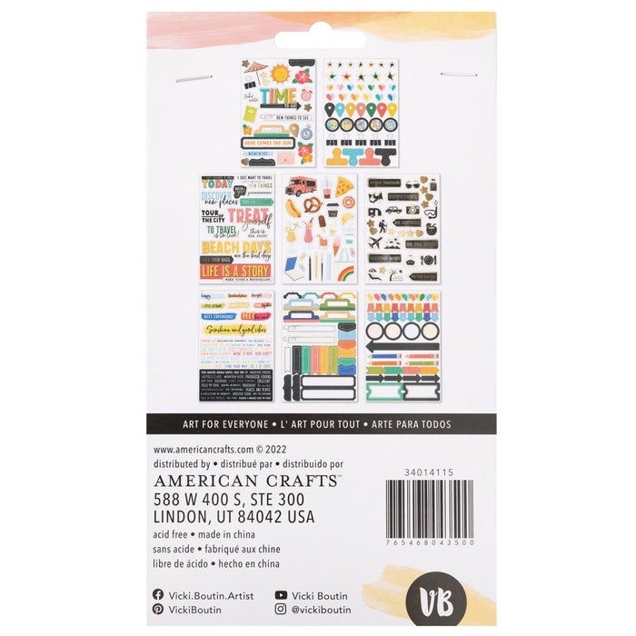 American Crafts Vicki Boutin Where To Next - Sticker Book
