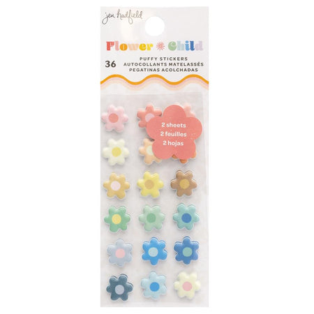 American Crafts Jen Hadfield Flower Child - Mini Puffy Stickers