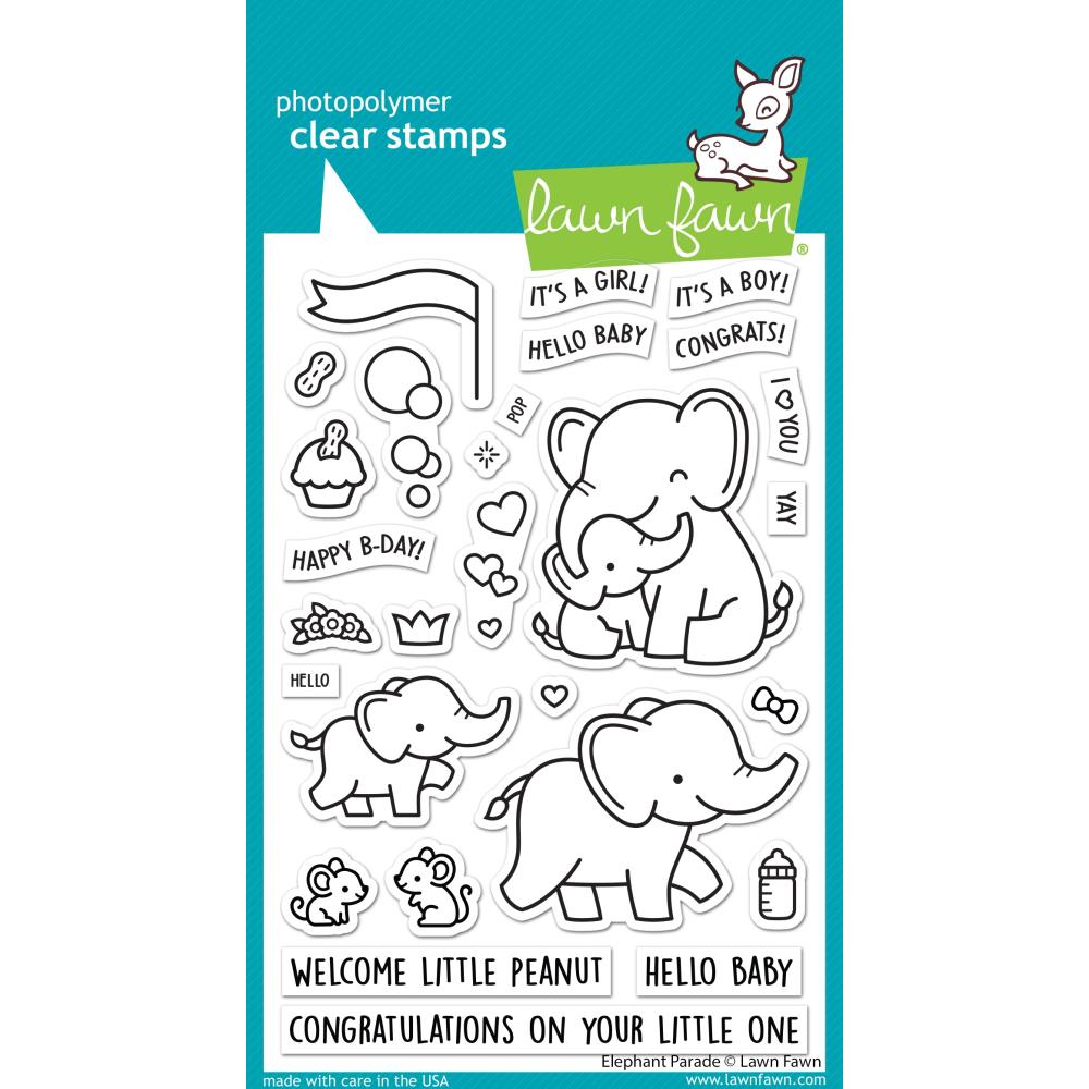 Lawn Fawn Clear Stamps - Elephant Parade