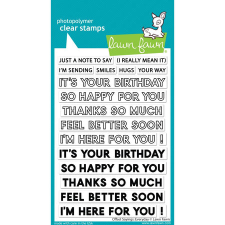 Lawn Fawn Clear Stamps - Offset Sayings Everyday
