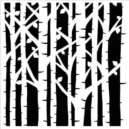 Crafter's Workshop 6x6 Template - Birch Trees
