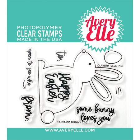 Avery Elle Clear Stamps - Bunny Tag