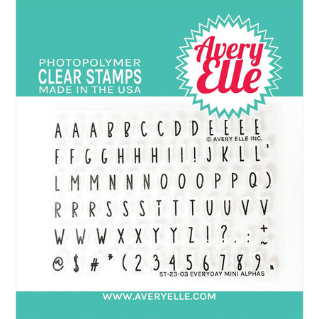 Avery Elle Clear Stamps - Everyday Mini Alphas