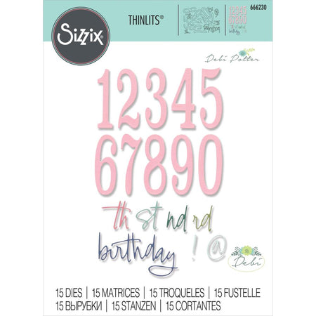 Sizzix Thinlits Die - Fabulous Birthday Numbers
