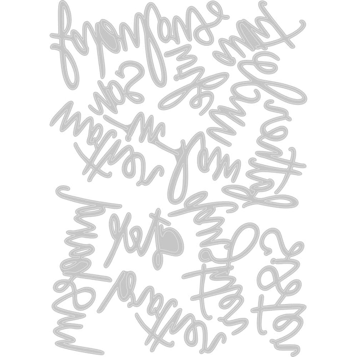 Sizzix Thinlits Die - Fabulous Family Names