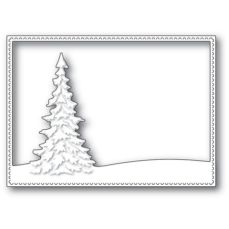 Memory Box Die - Single Pine Landscape Frame