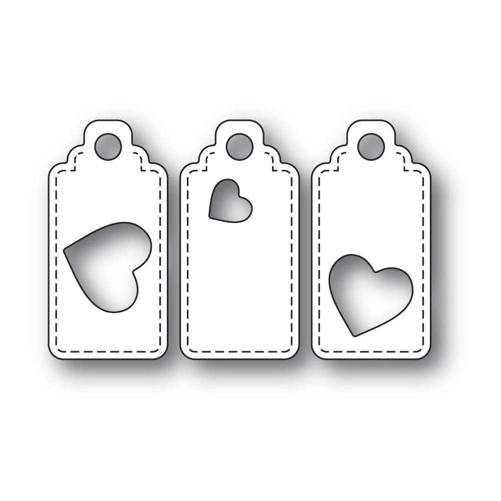 Poppystamps Die - Heart Tag Trio