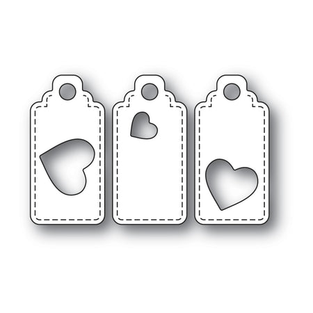 Poppystamps Die - Heart Tag Trio