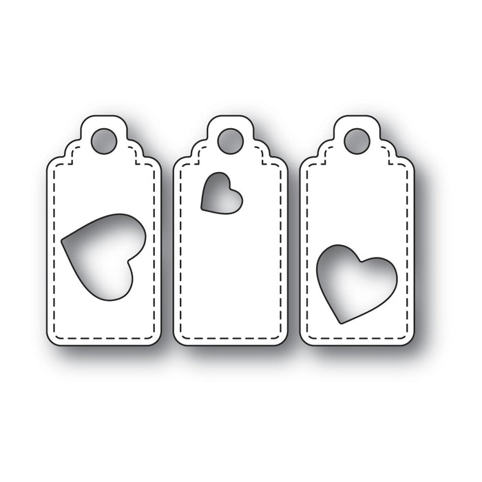 Poppystamps Die - Heart Tag Trio