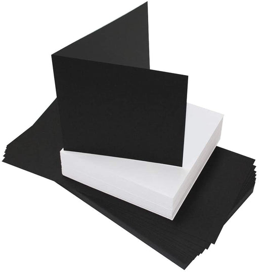 Craft UK Card Blanks & Envelopes - 6x6 Black (40)