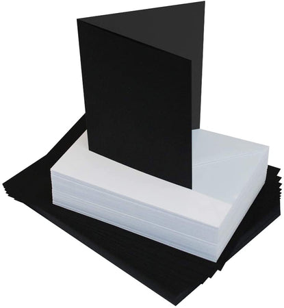 Craft UK Card Blanks & Envelopes - 5x7 Black (40)
