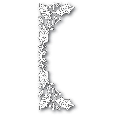 Poppystamps Die - Bright Holly Tall Curve Border