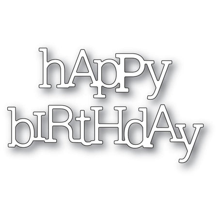 Poppystamps Die - Playful Happy Birthday