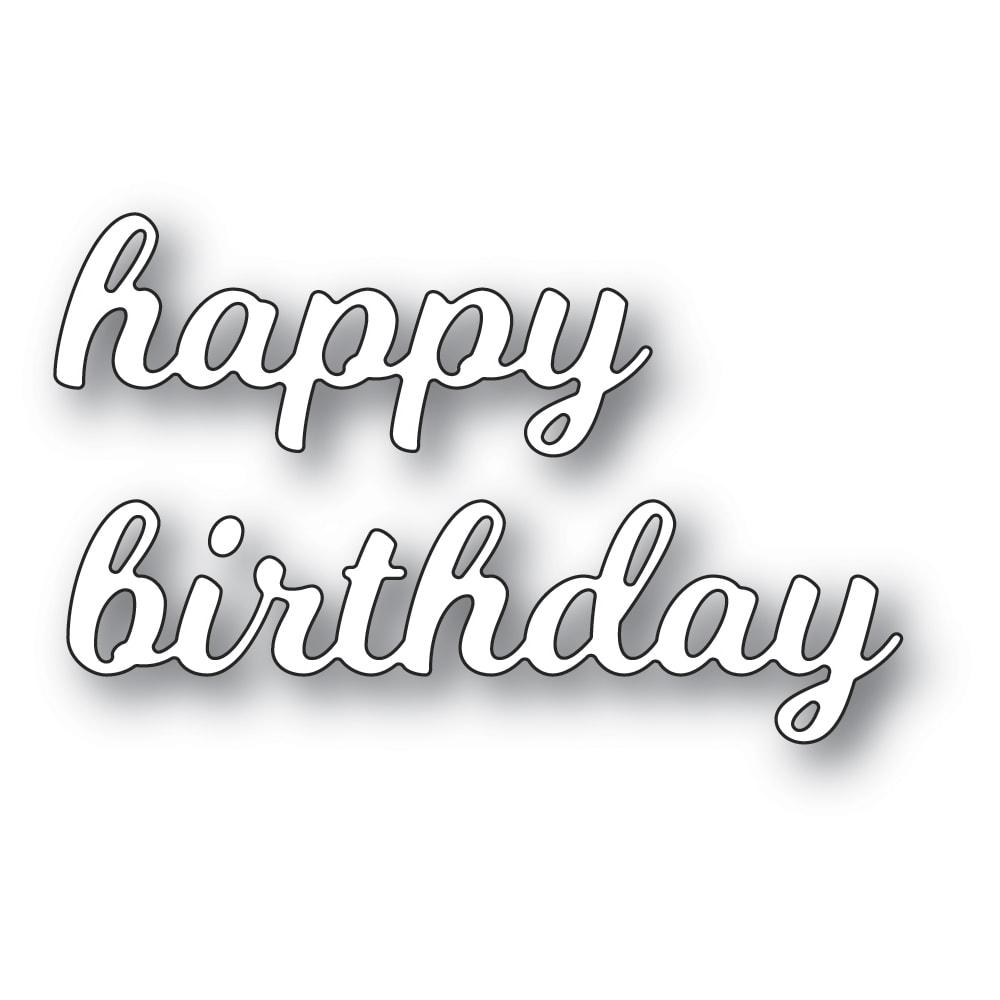 Poppystamps Die - Splendid Happy Birthday
