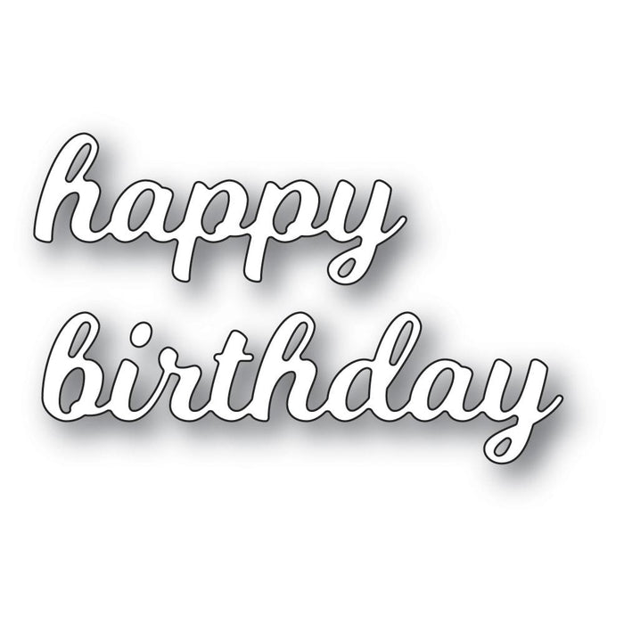 Poppystamps Die - Splendid Happy Birthday