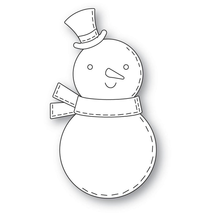 Poppystamps Die - Whittle Friendly Snowman