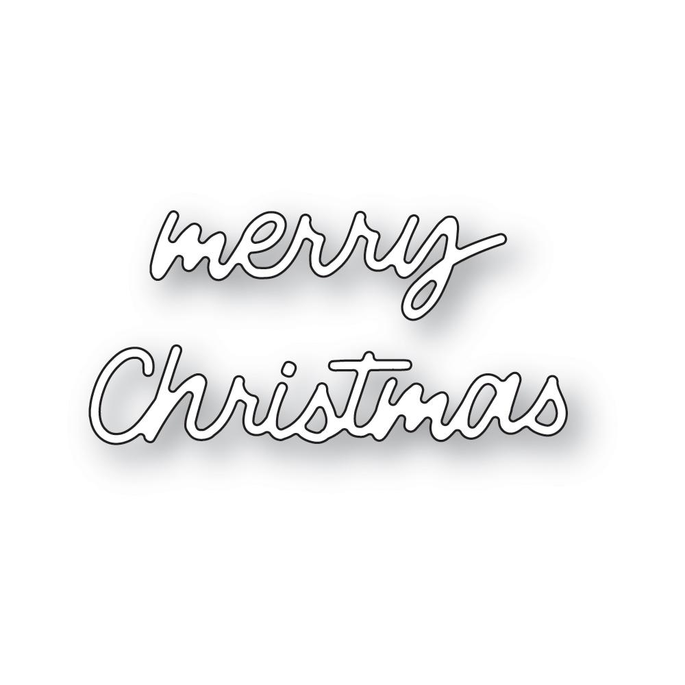 Poppystamps Die - Small Freestyle Merry Christmas