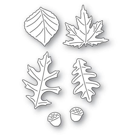 Poppystamps Die - Fanciful Fall Leaves