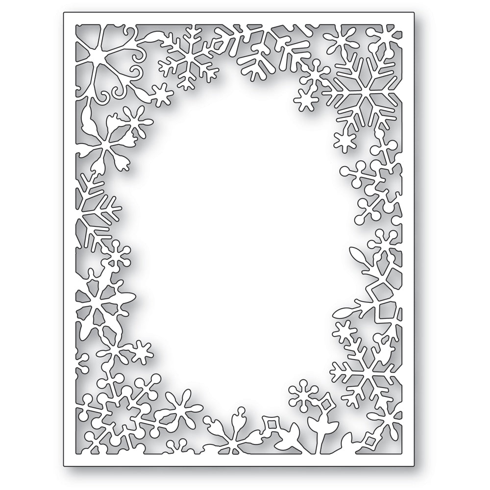 Poppystamps Die - Wintertime Snowflake Frame