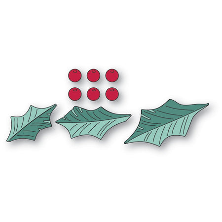Poppystamps Die - Layered Holly Leaf Trio