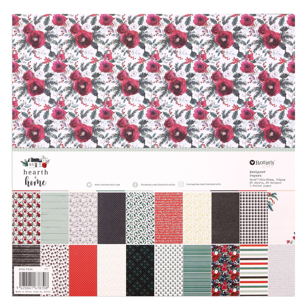 Rosie's Studio Hearth & Home - 12x12 Paper Pack