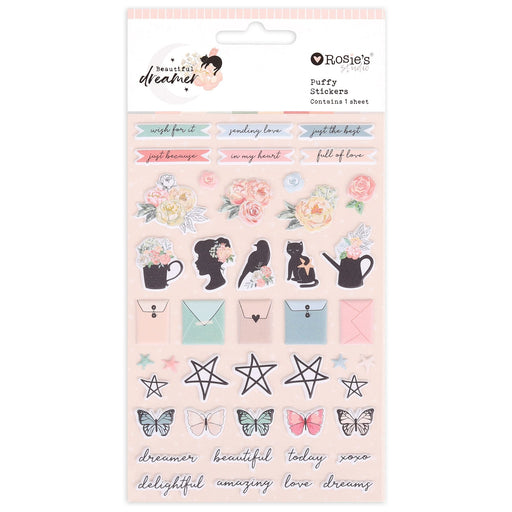 Rosie's Studio Beautiful Dreamer - Puffy Motif Stickers