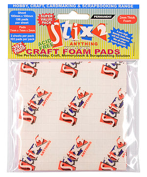 Stix2 Craft Foam Pads 7mm x 7mm x 2mm
