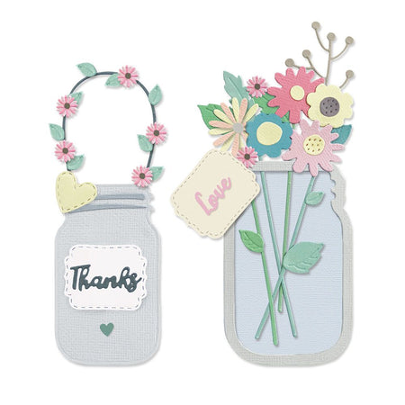 Sizzix Thinlits Die - Jar of Flowers