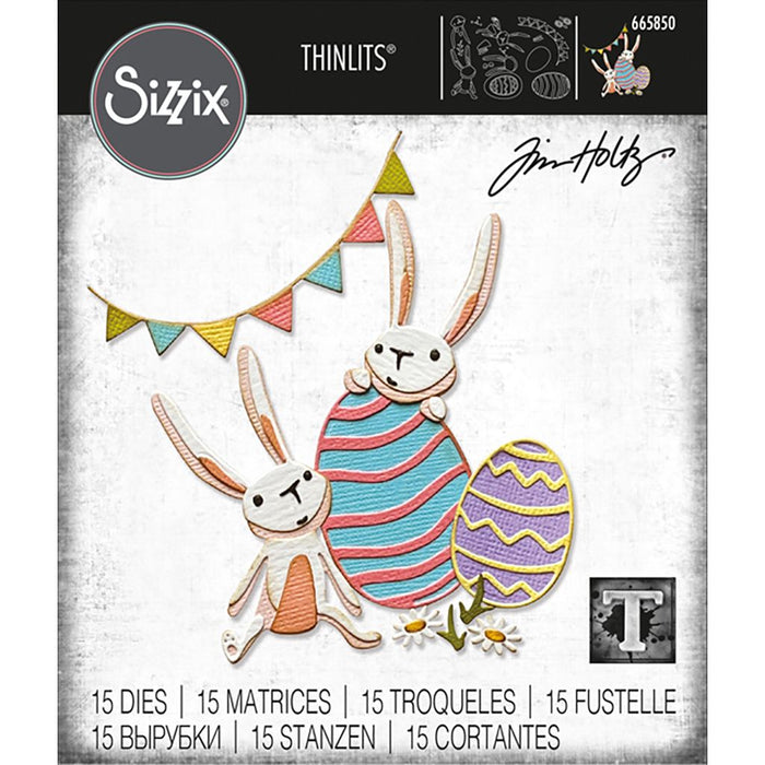 Sizzix Tim Holtz Alterations Thinlits Die - Bunny Games