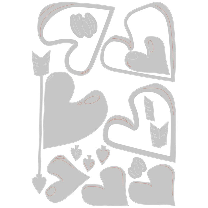 Sizzix Tim Holtz Alterations Thinlits Die - Lovestruck Colorize