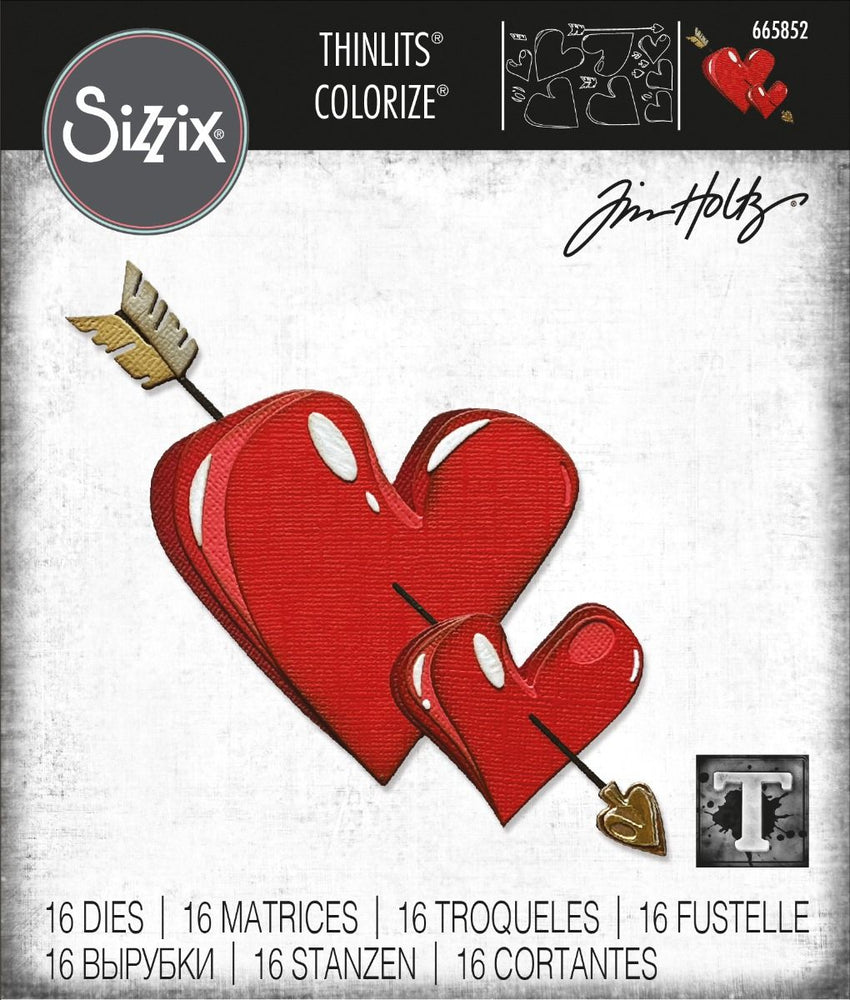 Sizzix Tim Holtz Alterations Thinlits Die - Lovestruck Colorize