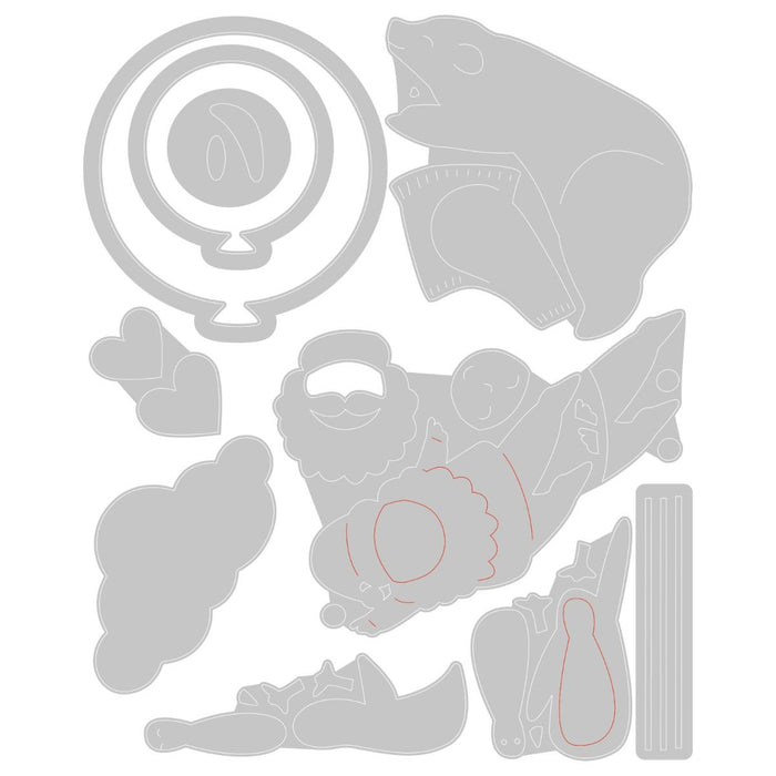 Sizzix Thinlits Die - Festive Sky Party