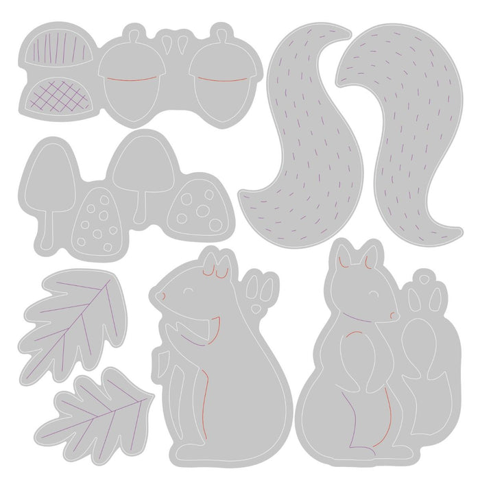 Sizzix Thinlits Die - Harvest Squirrels