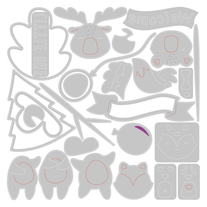 Sizzix Thinlits Die - Woodland Baby Set