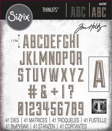 Sizzix Tim Holtz Thinlits Die - Alphanumeric Emporium