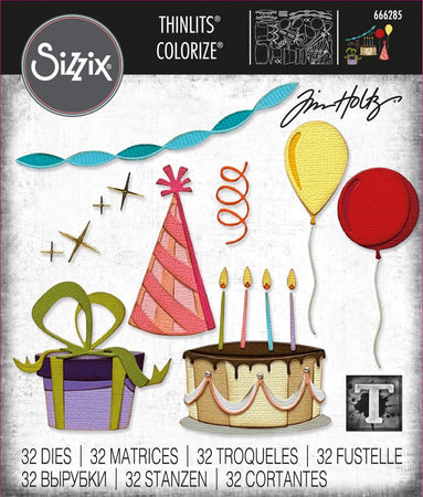 Sizzix Tim Holtz Thinlits Die - Celebrate Colorize