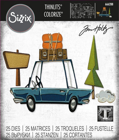 Sizzix Tim Holtz Thinlits Die - Road Trip Colorize