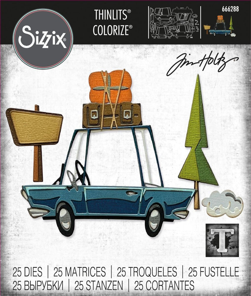 Sizzix Tim Holtz Thinlits Die - Road Trip Colorize